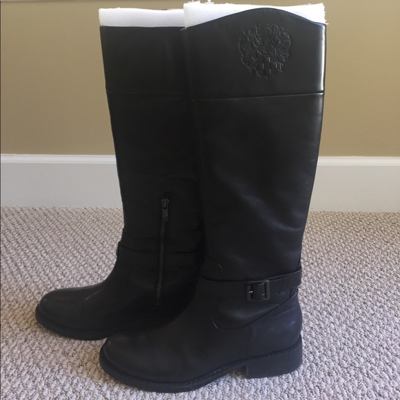 LIKE NEW Vince Camuto Flavian Black Tall, Riding Boots, Size 7.5 - Picture 4 of 8