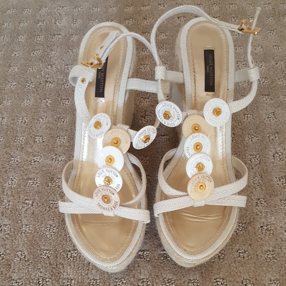 SOLD Louis vuitton wedge espadrille