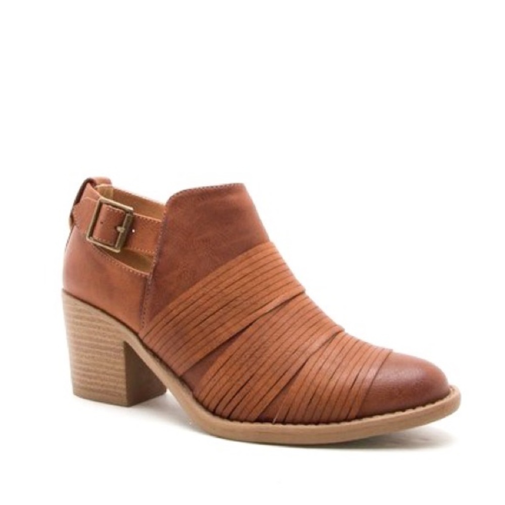 Tan Strappy Booties - Picture 2 of 2