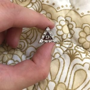 Sigma Kappa silver scroll pin
