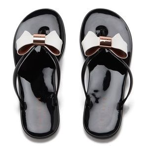 Ted Baker Ettiea Jelly Bow Flip Flops, sz 6.5 - 7