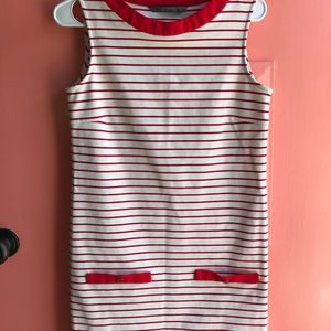 Red and white striped Zara dress