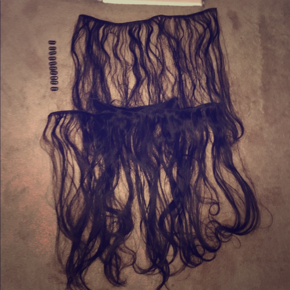 NATURAL VIRGIN REMY 100% HAIR EXTENSIONS WORN ONCE