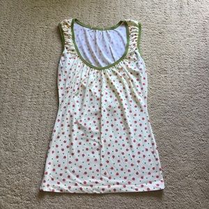 Apple print tank top