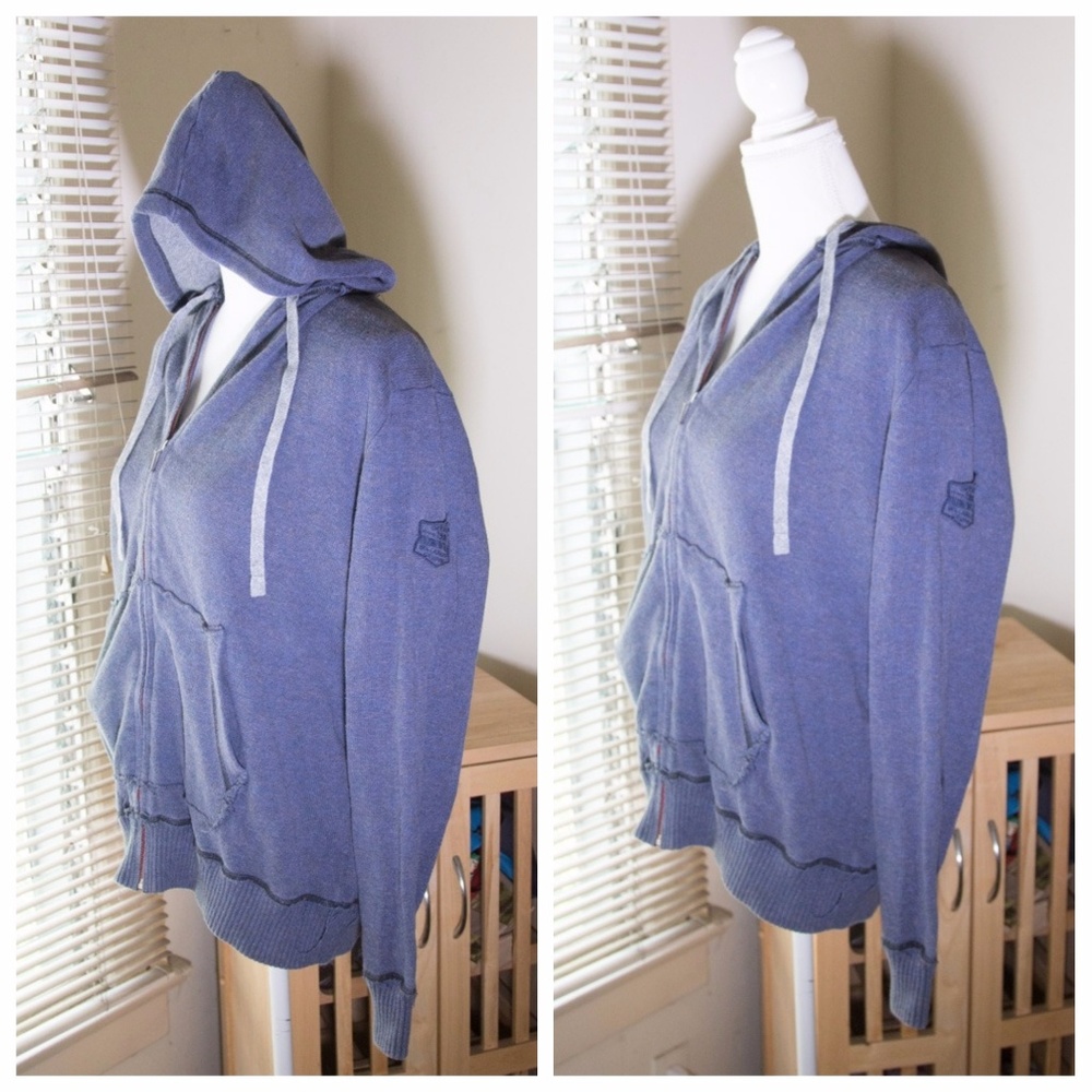 Agave Luxury Knitwear Distress Stitch Hoodie Large - Picture 2 of 8