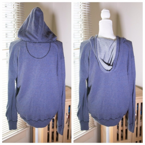 Agave Luxury Knitwear Distress Stitch Hoodie Large - Picture 3 of 8