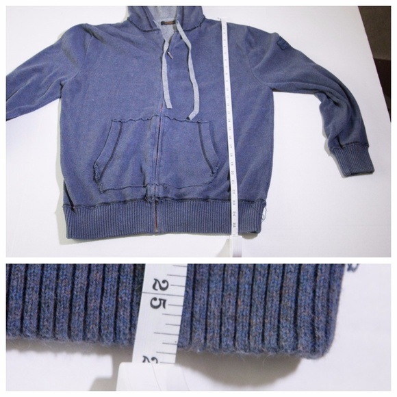 Agave Luxury Knitwear Distress Stitch Hoodie Large - Picture 5 of 8