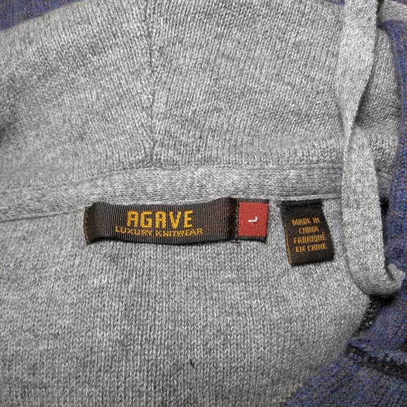 Agave Luxury Knitwear Distress Stitch Hoodie Large - Picture 7 of 8