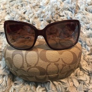 Coach Phoebe Burgundy Sunglasses