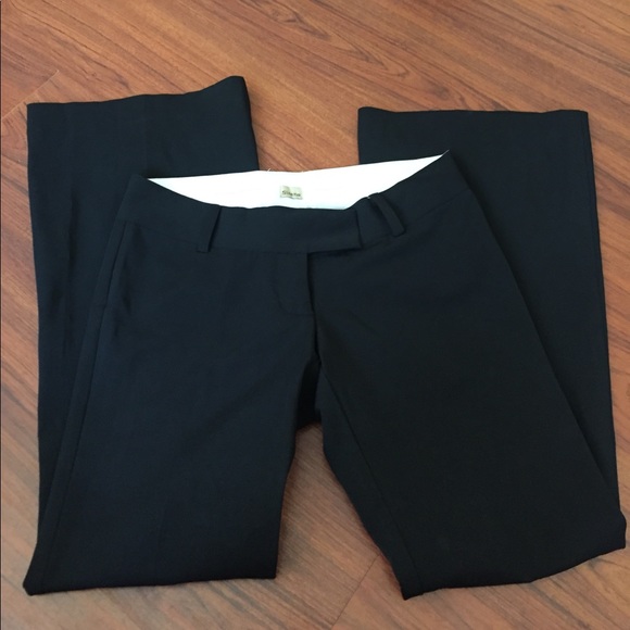 Black Dress Pants Trousers Low Rise Flare Leg - Picture 1 of 4