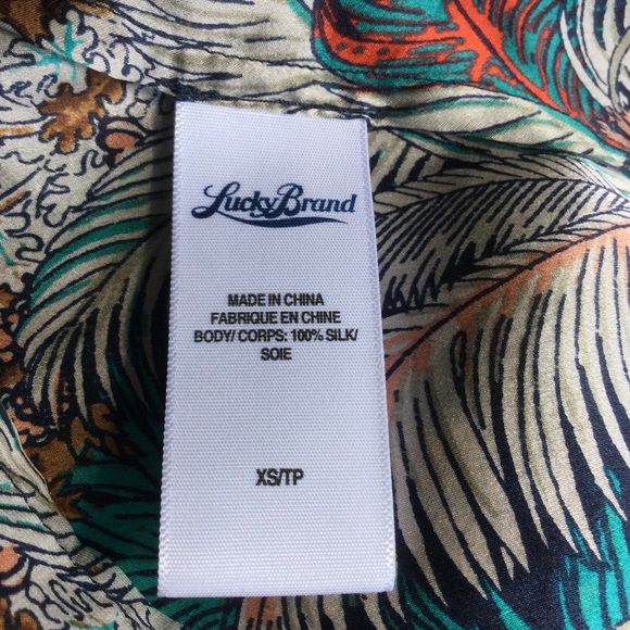 Lucky Brand XS Presley Tank 100% Silk Floral - Picture 6 of 8