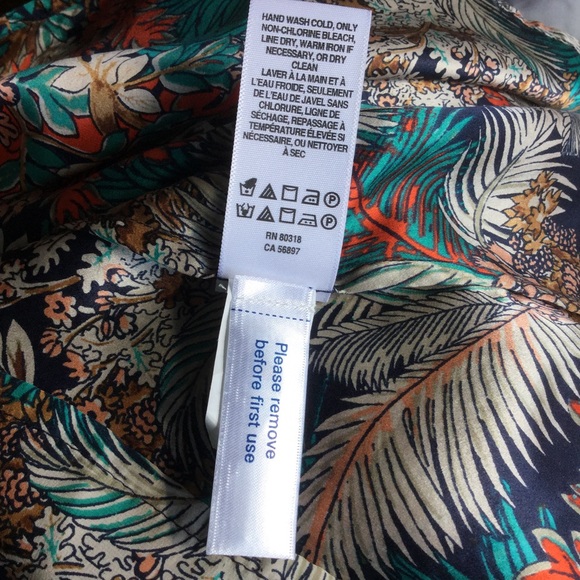 Lucky Brand XS Presley Tank 100% Silk Floral - Picture 7 of 8