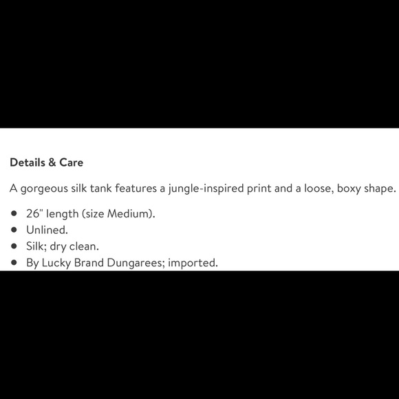 Lucky Brand XS Presley Tank 100% Silk Floral - Picture 8 of 8