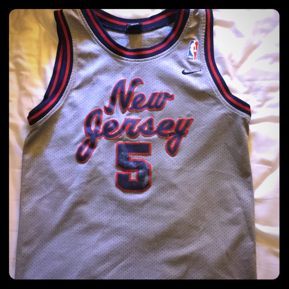 VTG #5 JASON KIDD NEW JERSEY NETS NBA NIKE YL RARE