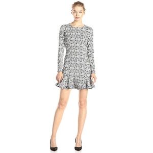 Black and white print dress