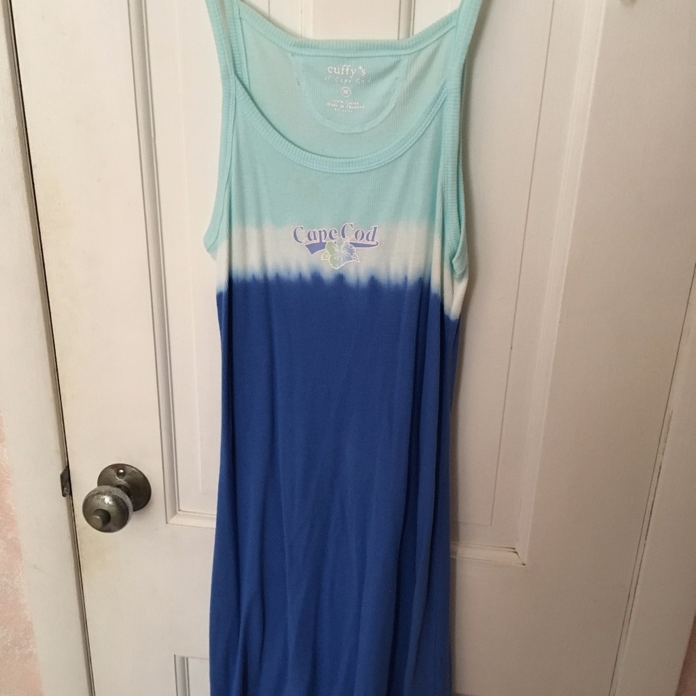 Cuffy's Blue Tie-Dye Tank Dress