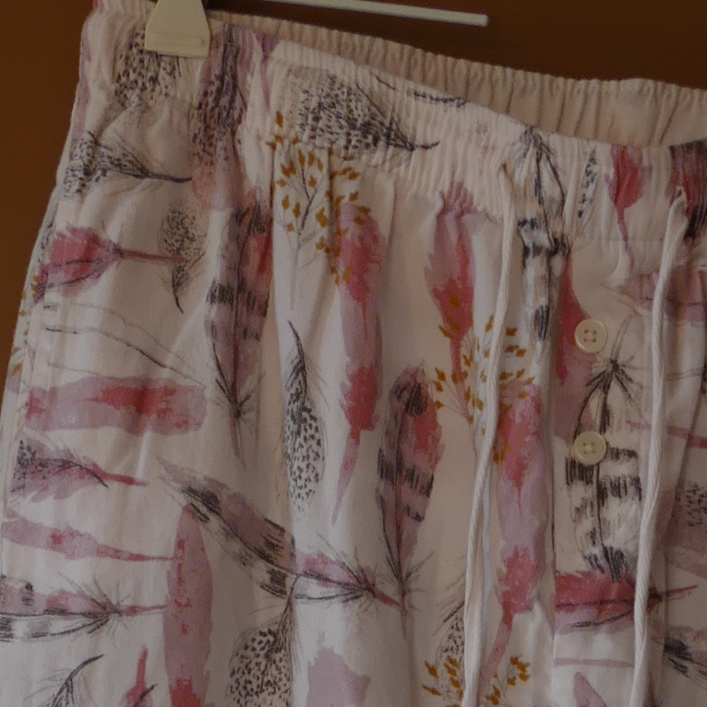 Gilligan & O'Malley Feather Print PJ Pants