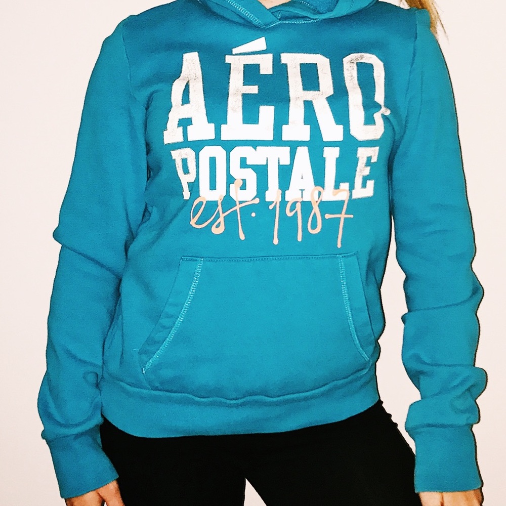 blue hoodie