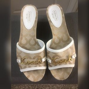 Coach size 7.5 wedge heels