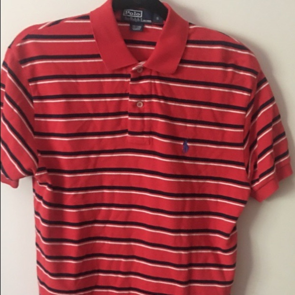 Polo Ralph Lauren mens striped red knit size small
