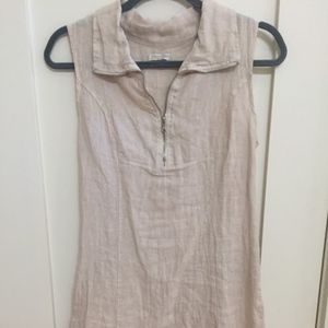 Cream Linen Dress