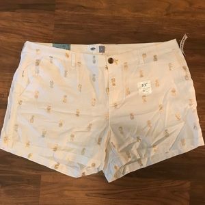 NWT- Gold Pineapple Shorts