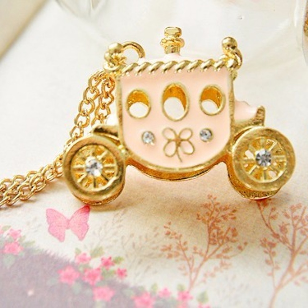 Pink Carriage Necklace