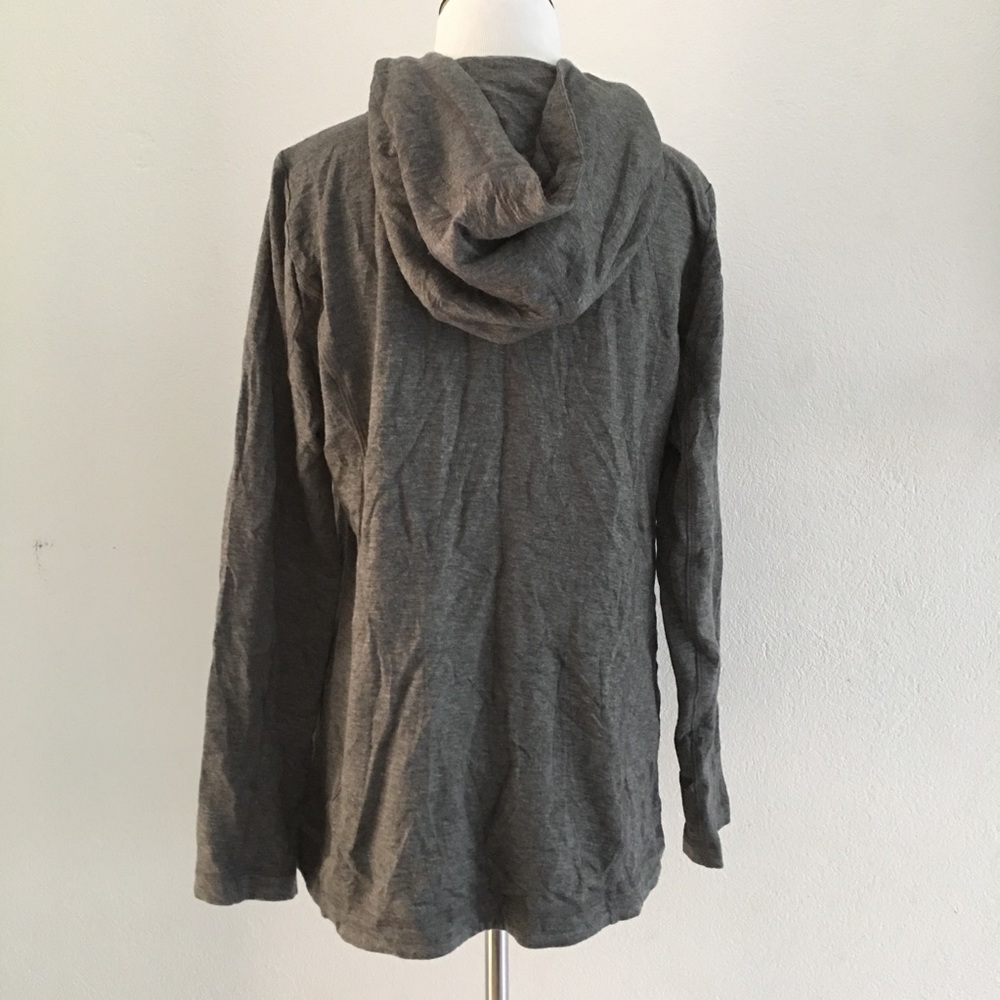 Eileen Fisher Gray Full Zip Hoodie Size M - Picture 4 of 6