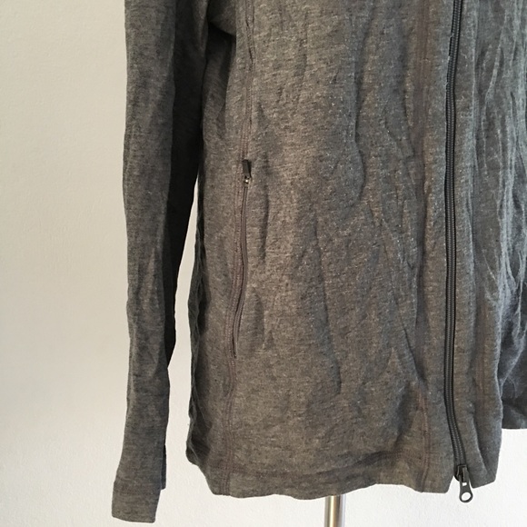 Eileen Fisher Gray Full Zip Hoodie Size M - Picture 3 of 6