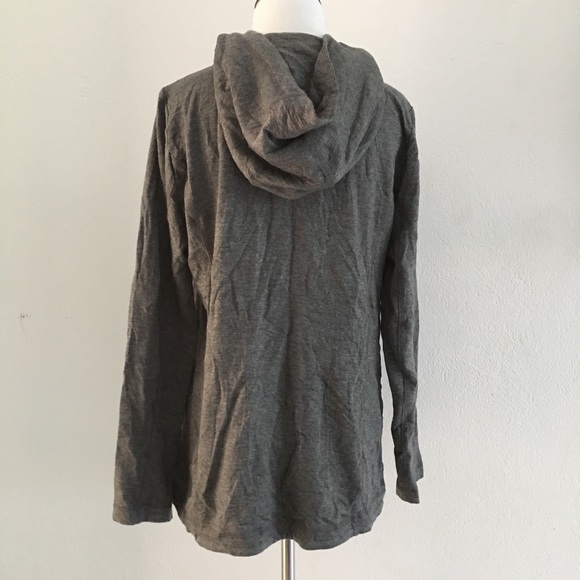 Eileen Fisher Gray Full Zip Hoodie Size M - Picture 4 of 6