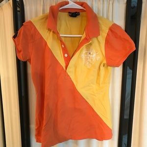 Rugby Ralph Lauren Orange / Yellow Polo, M