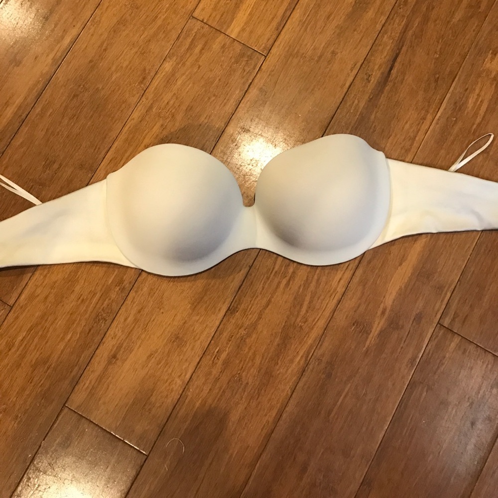 White Strapless Bra 34C