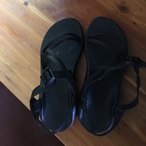 Black strappy Chacos