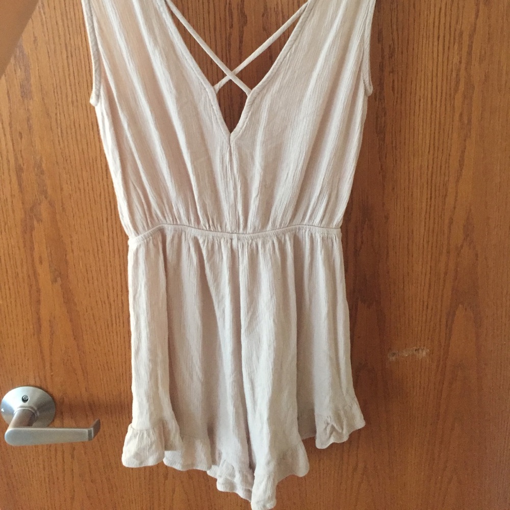 Flowy cream romper