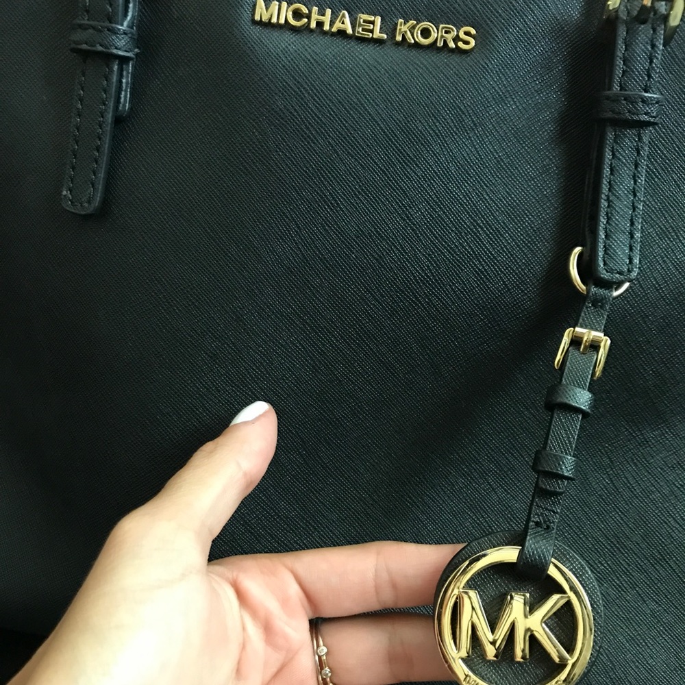 Black Michael Kors Saffiano Tote