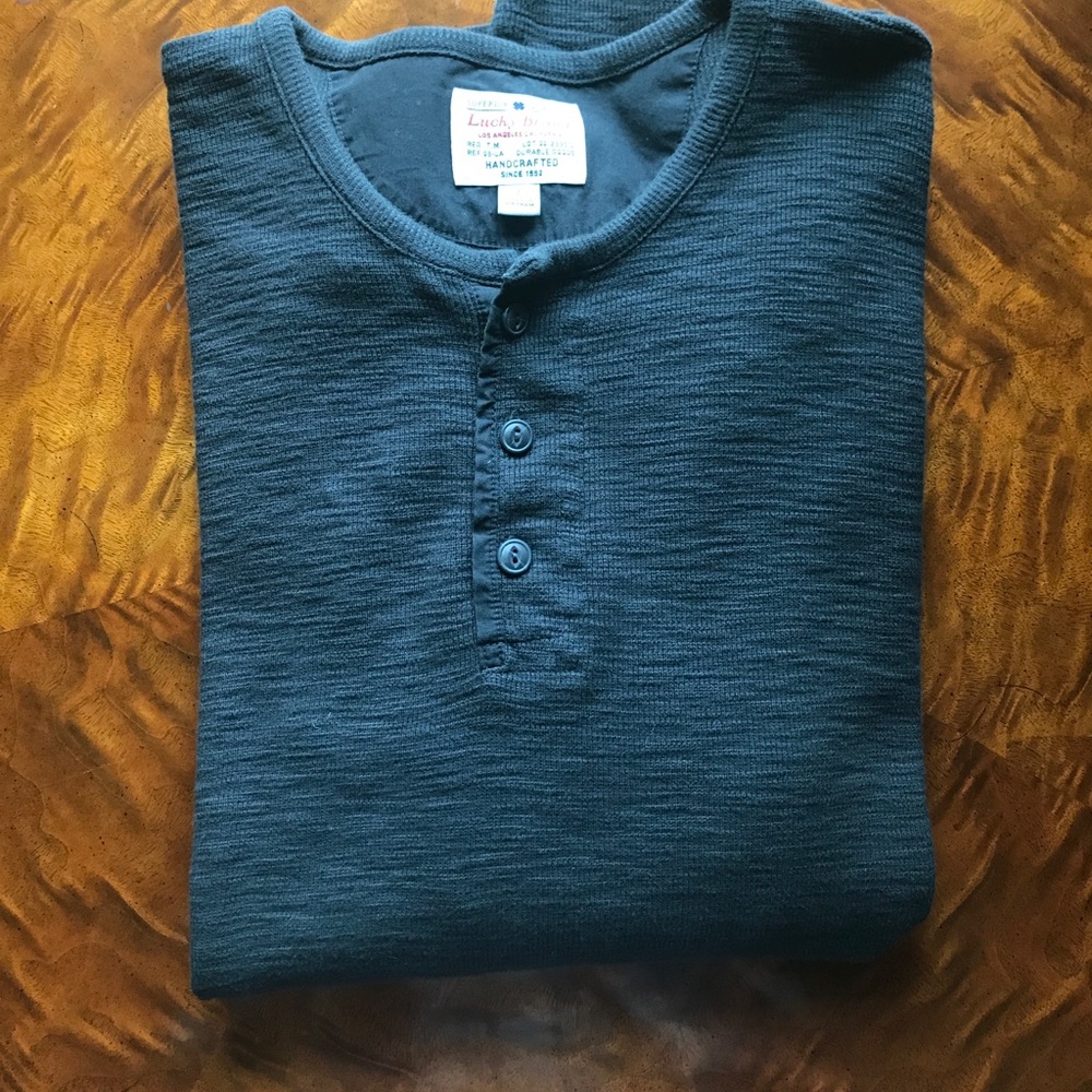 Lucky Brand Men's Large Long Sleeve Henley