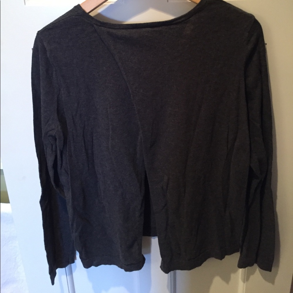 Tulip-back cropped sweater