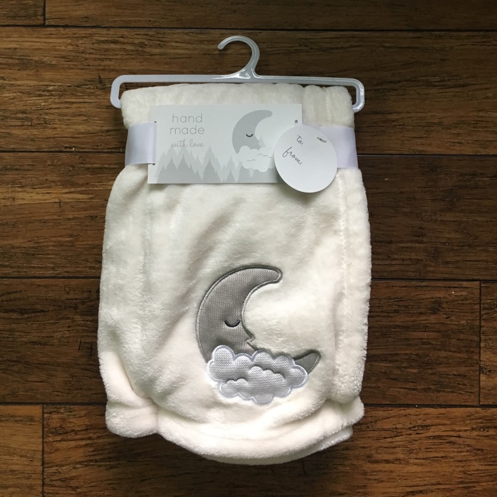 NWT Handmade With Love Baby Blanket Ivory