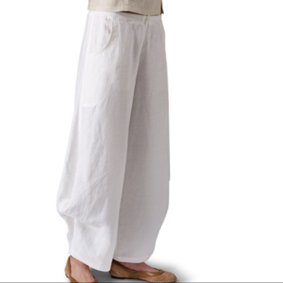 NWT VIVID 100% linen harem pants - ankle length 4 - Picture 5 of 7