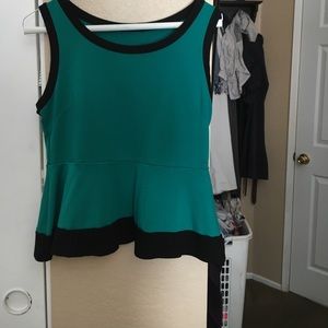 Sleeveless peplum top