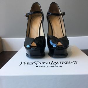 YSL Tribute Vitello Vernice Patent Black