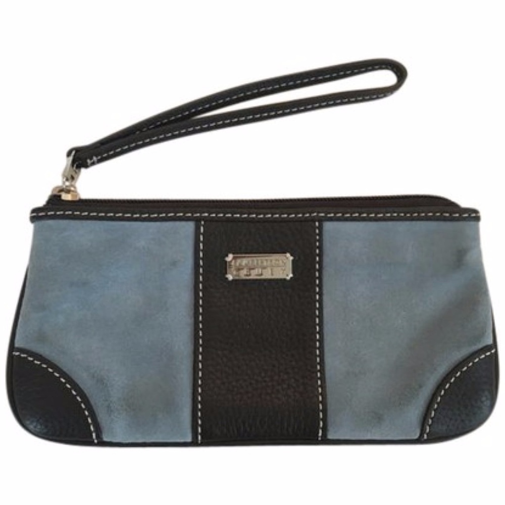 LAMBERTSON TRUEX Suede & Leather Wristlet