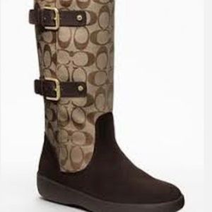 Coach Brown and Tan Boots
