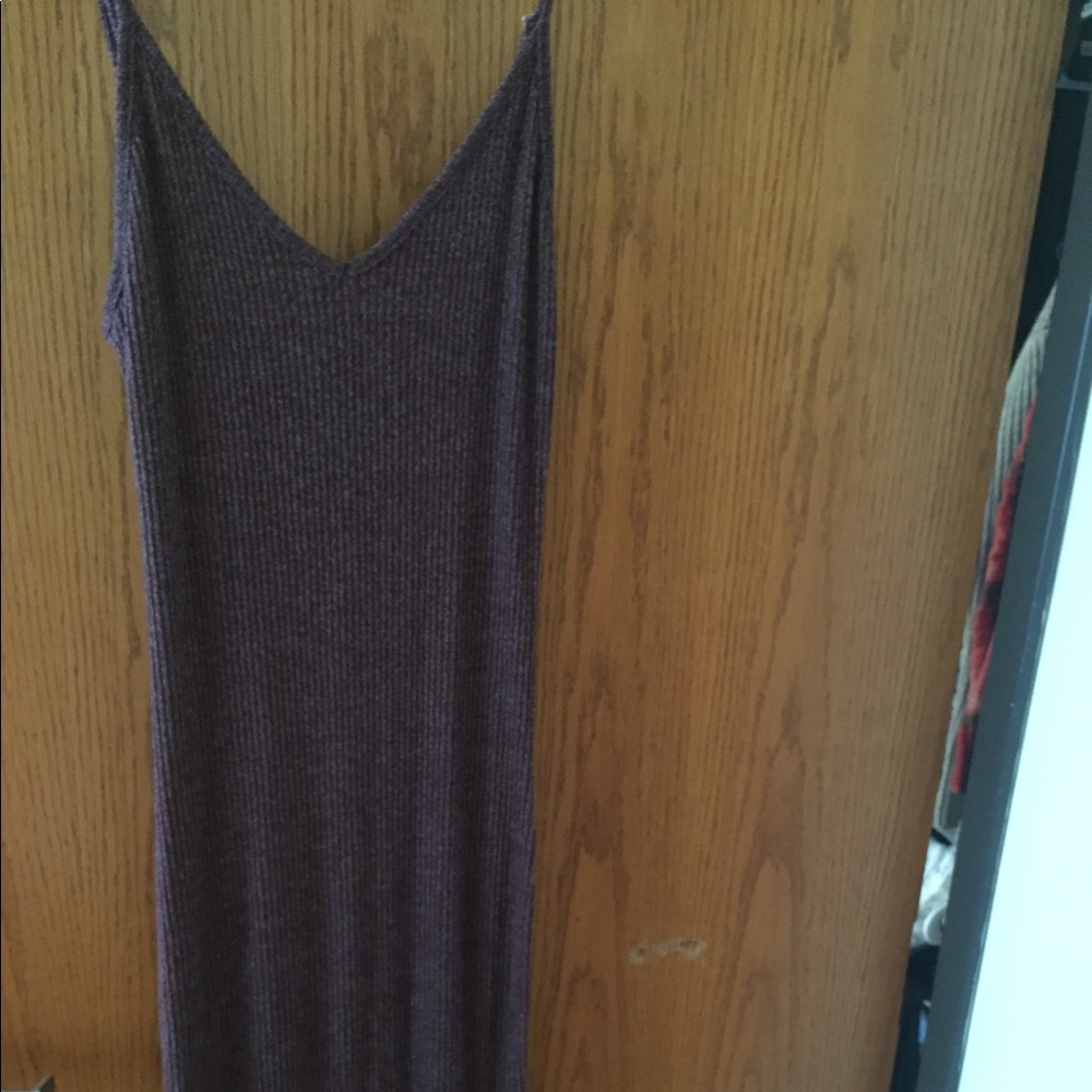 Tight mid thigh purple strap dress