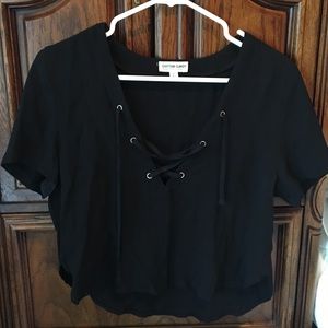 Brandy Melville lace up shirt