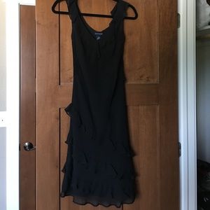 Ann Taylor 100% Silk Little Black Dress