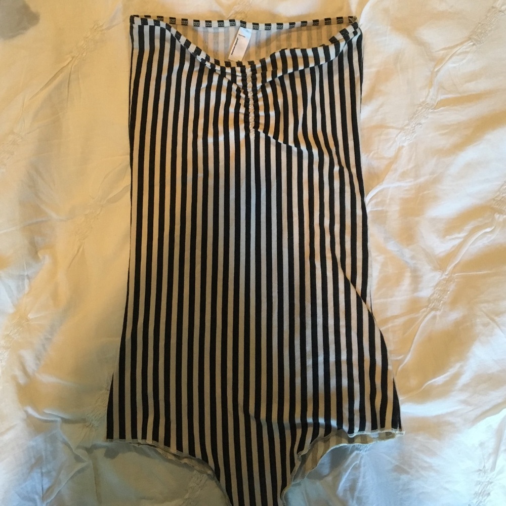 American apparel strapless body suit
