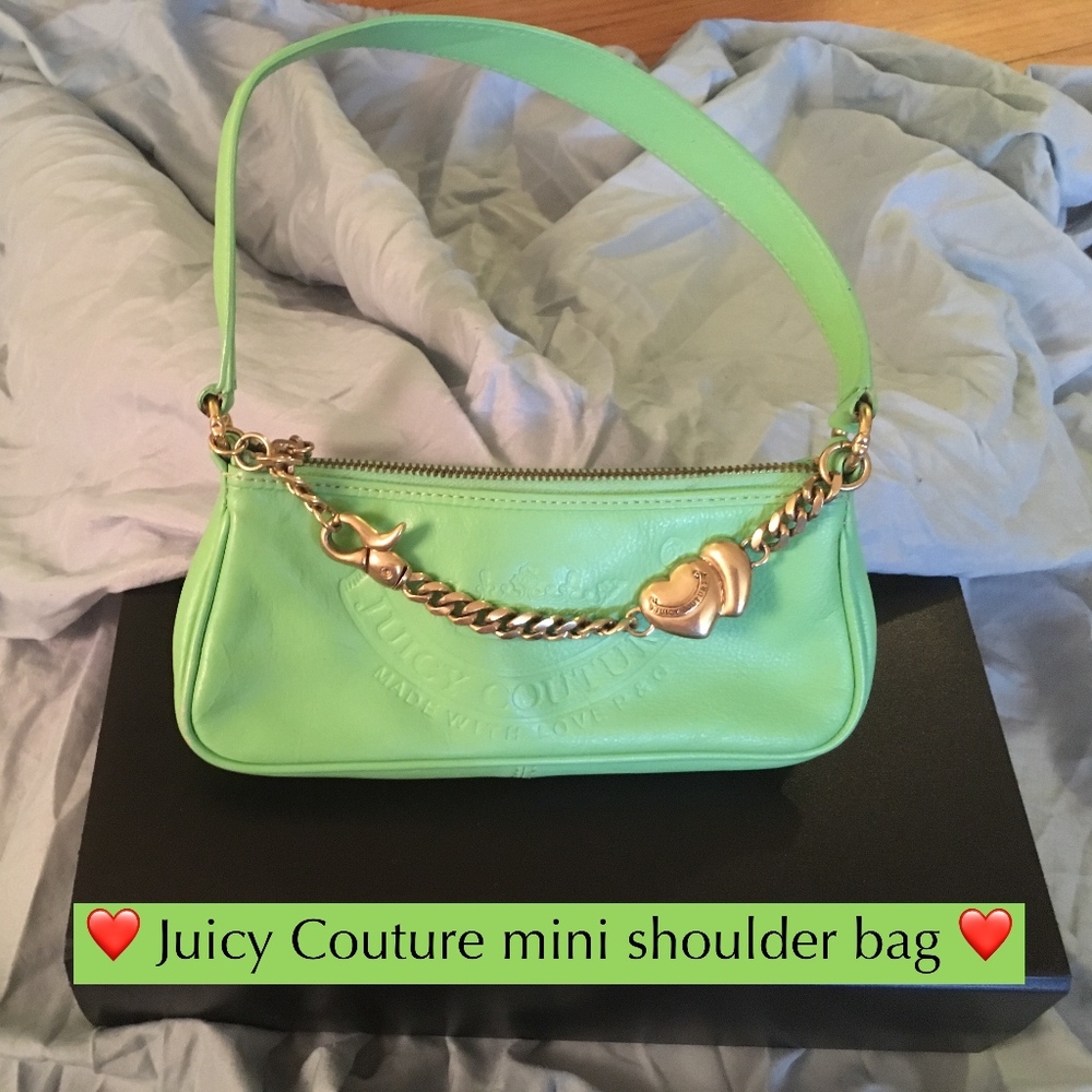 Juicy mini shoulder bag lime green!!