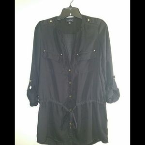 The Limited button down tunic blouse size xs
