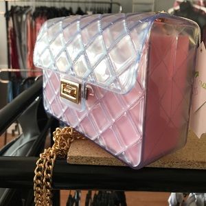 Silicone pink clutch bag